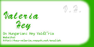 valeria hey business card